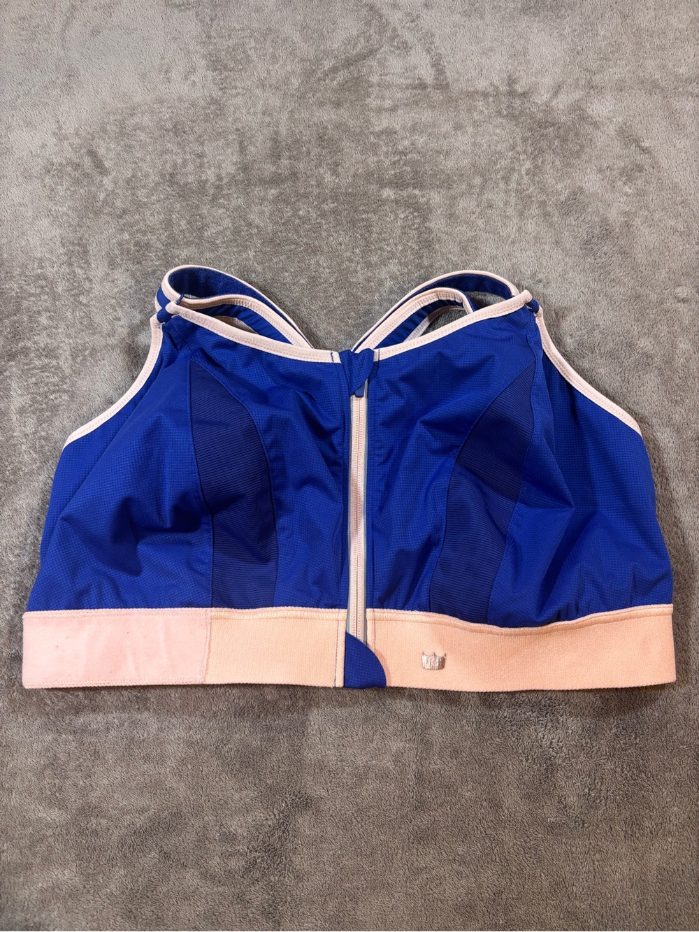 SHEFIT Ultimate Sports Bra Royal Blue Pink Adjustable Straps Womens 6Luxe